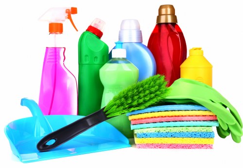 Cleaner working on office carpet stains and traffic lanes in Kingston upon Thames