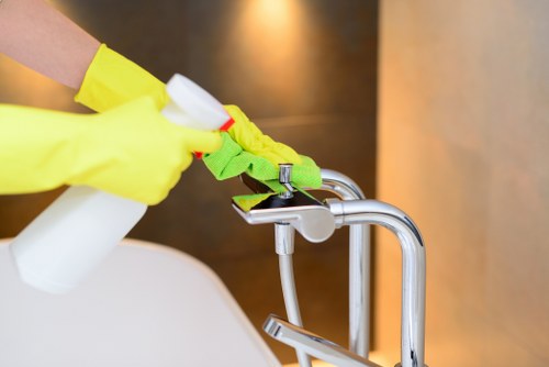 Cleaner working in a Kingston upon Thames flat or apartment